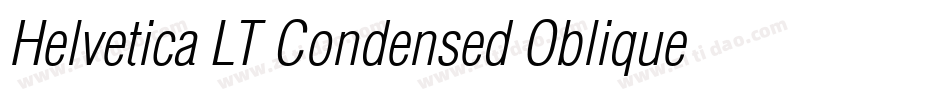 Helvetica LT Condensed Oblique字体转换